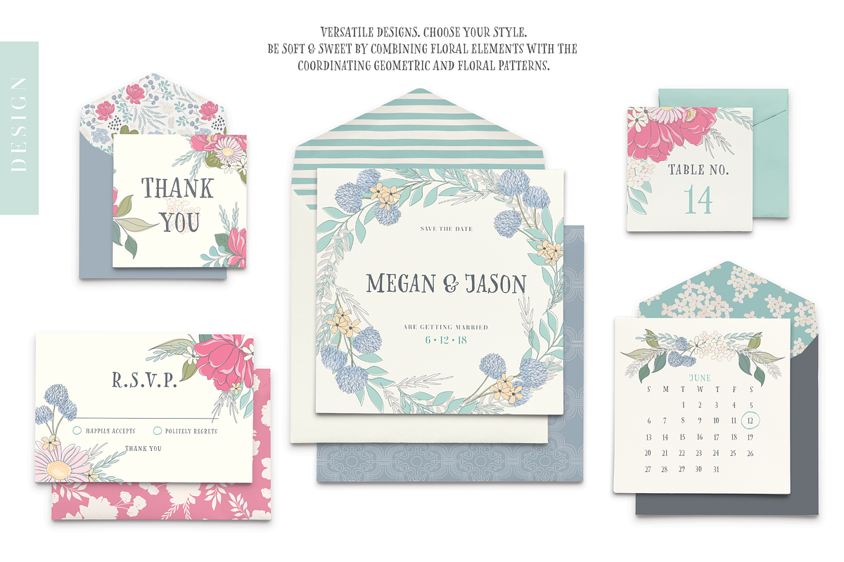 Floral & Pattern Design Set, a Pattern Graphic by Emily Spadoni (Photo 4 of 17)