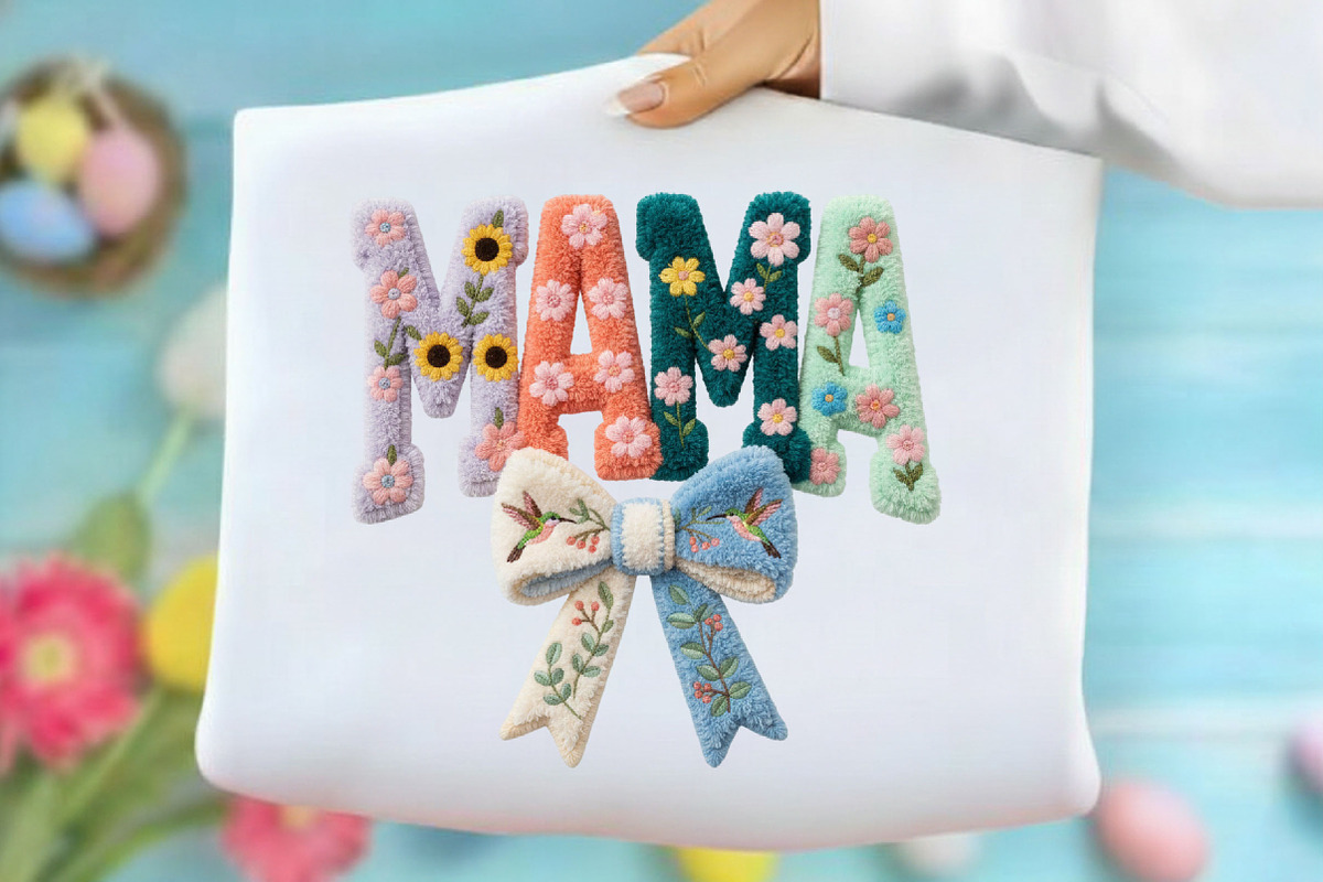 Floral Mama Png Latch Hook Yarn Mama, an Illustration by Designking (Photo 1 of 6)