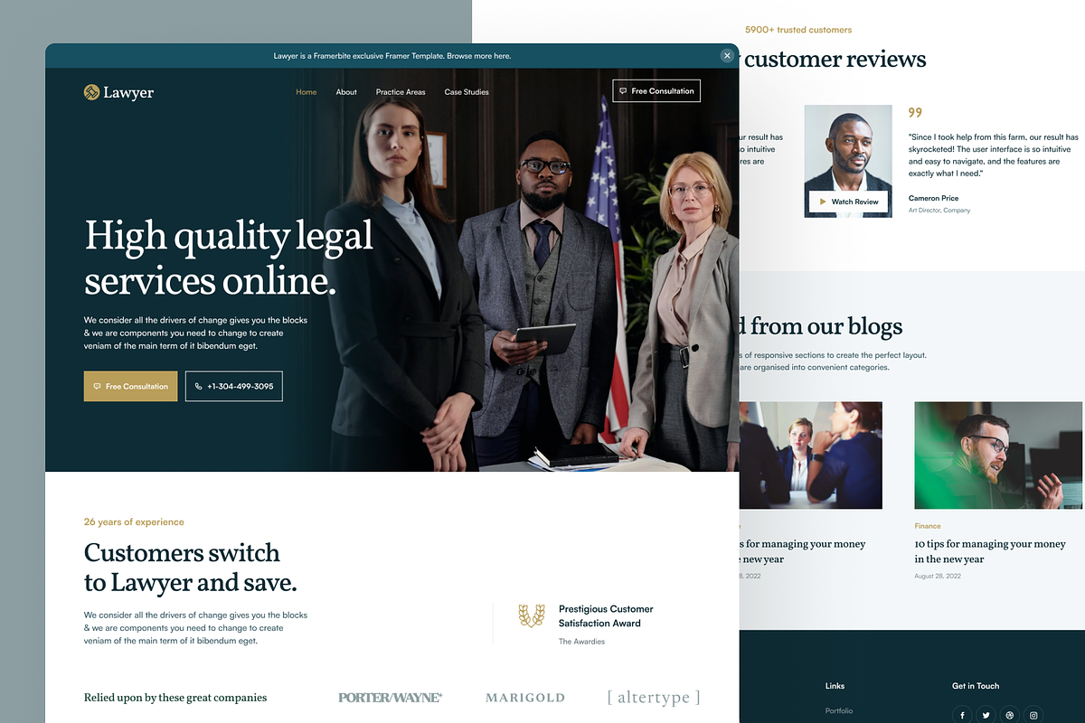 Lawyer - Law Firm Figma Template, an UI Kit Template by FinestDevs (Photo 4 of 6)