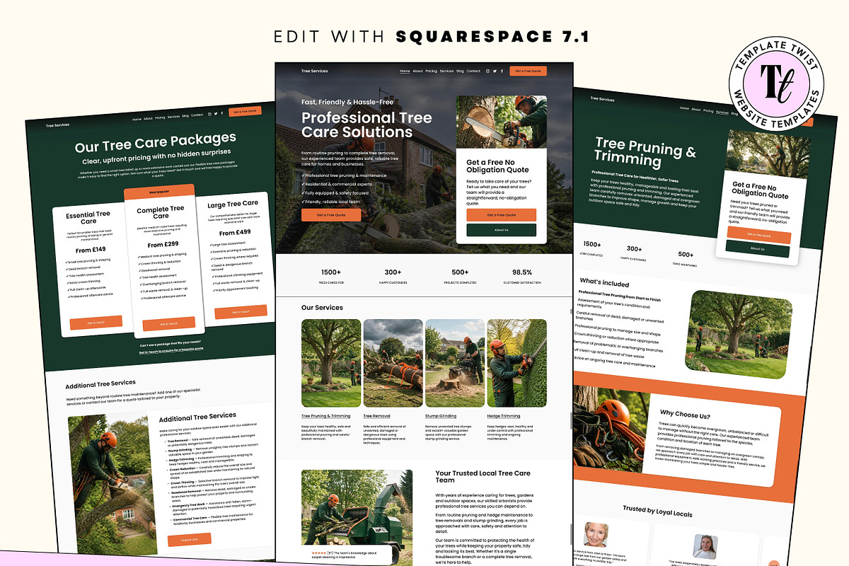 Tree Service Squarespace Template, a Squarespace Template by Template Twist Shop (Photo 3 of 10)