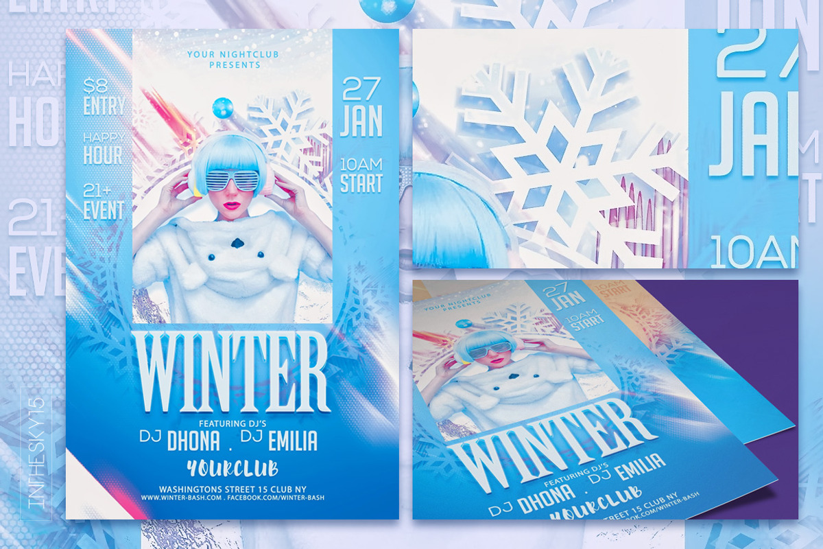 Winter Flyer Template, a Flyer Template by InTheSky15 (Photo 2 of 3)