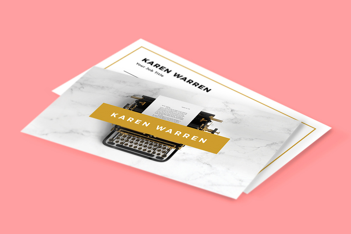 Typewriter Marble Business Card, a Business Card Template by RCDesigns (Photo 3 of 3)
