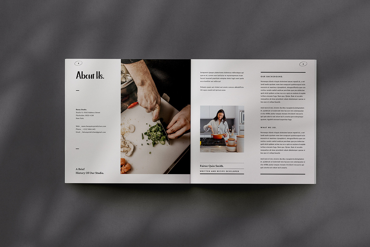 Square Cookbook / Recipe Book, a Brochure Template by Occy Design (Photo 2 of 8)