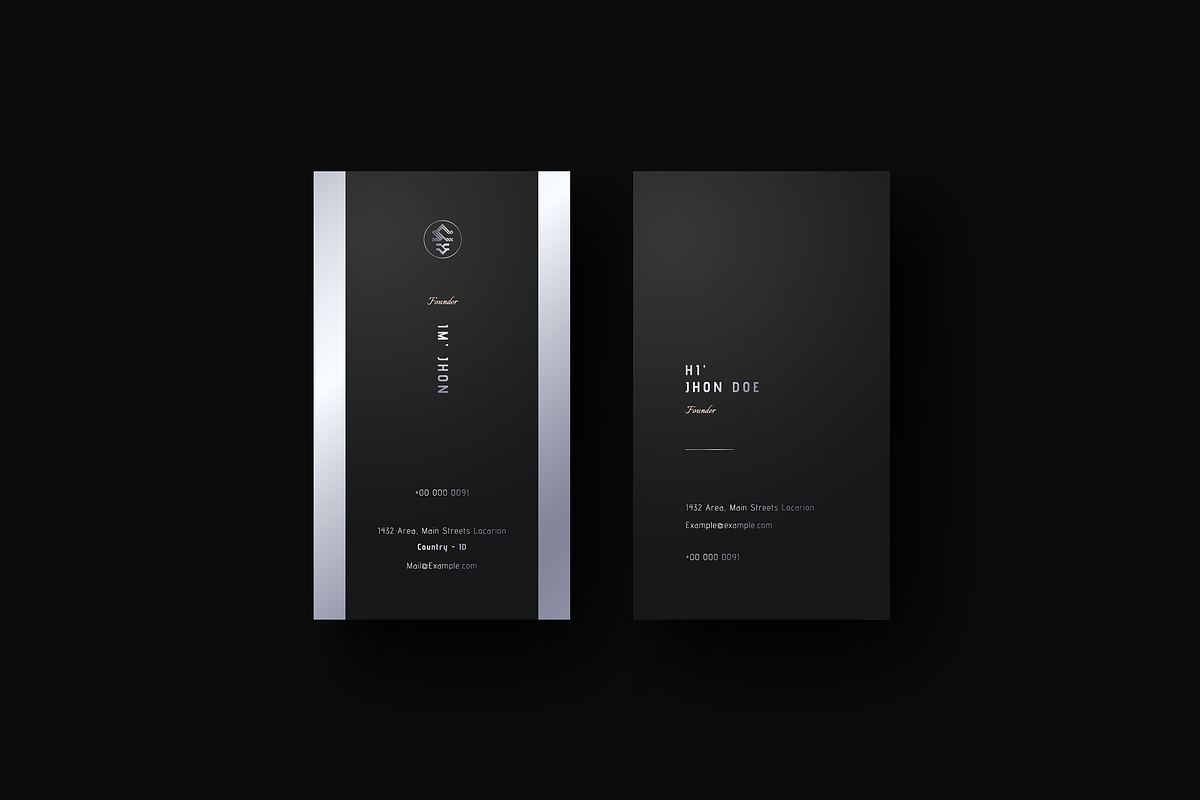 Obsidian - Stylish Business Cards, a Business Card Template by Ctrl space studio (Photo 4 of 9)