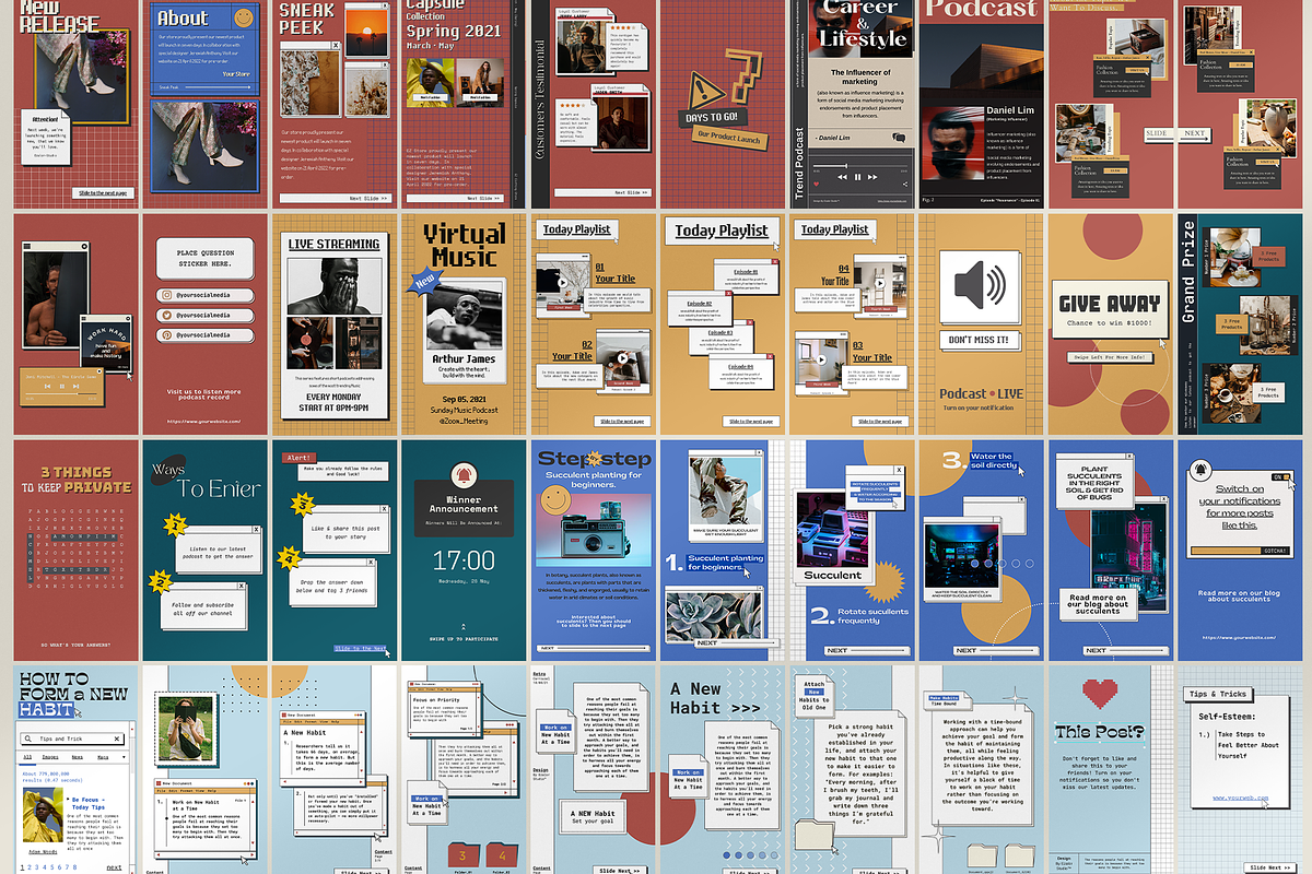 Instagram Carousel Retro CANVA, a Social Media Template by Analogi Studio (Photo 14 of 25)