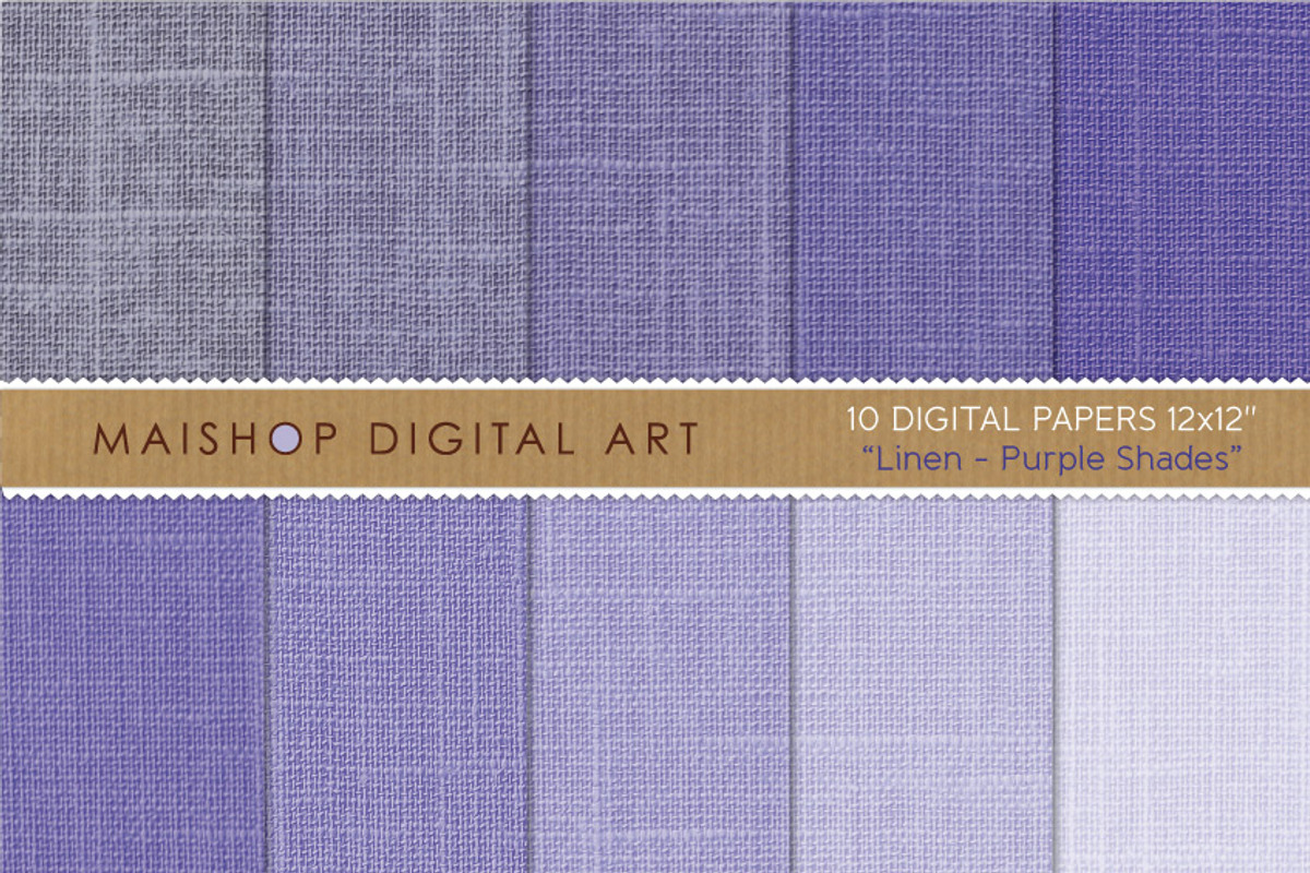 Digital Papers Purple Linen
