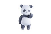 3D Pack Cute Animal Panda, an Animal 3D Model by Astuti Studio (Thumbnail 4 of 11)