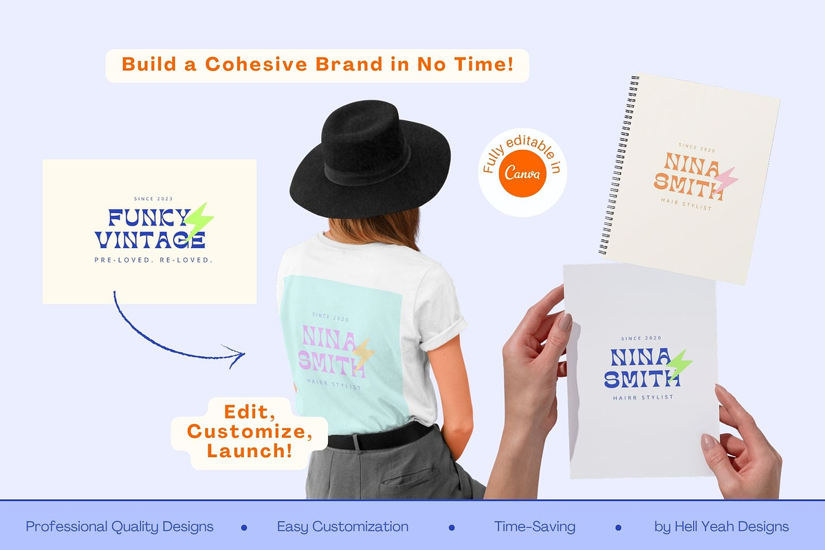 Funky Logo Designs | Brand Guide, a Branding & Logo Template by Hell Yeah Designs (Photo 8 of 9)