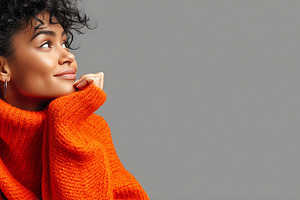 Woman with short curly hair, a Person Photo by MistyDay
