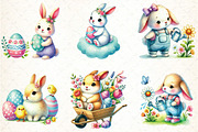 Easter Bunny Sublimation Clipart, an Illustration by DreamCafeArt (Thumbnail 3 of 5)