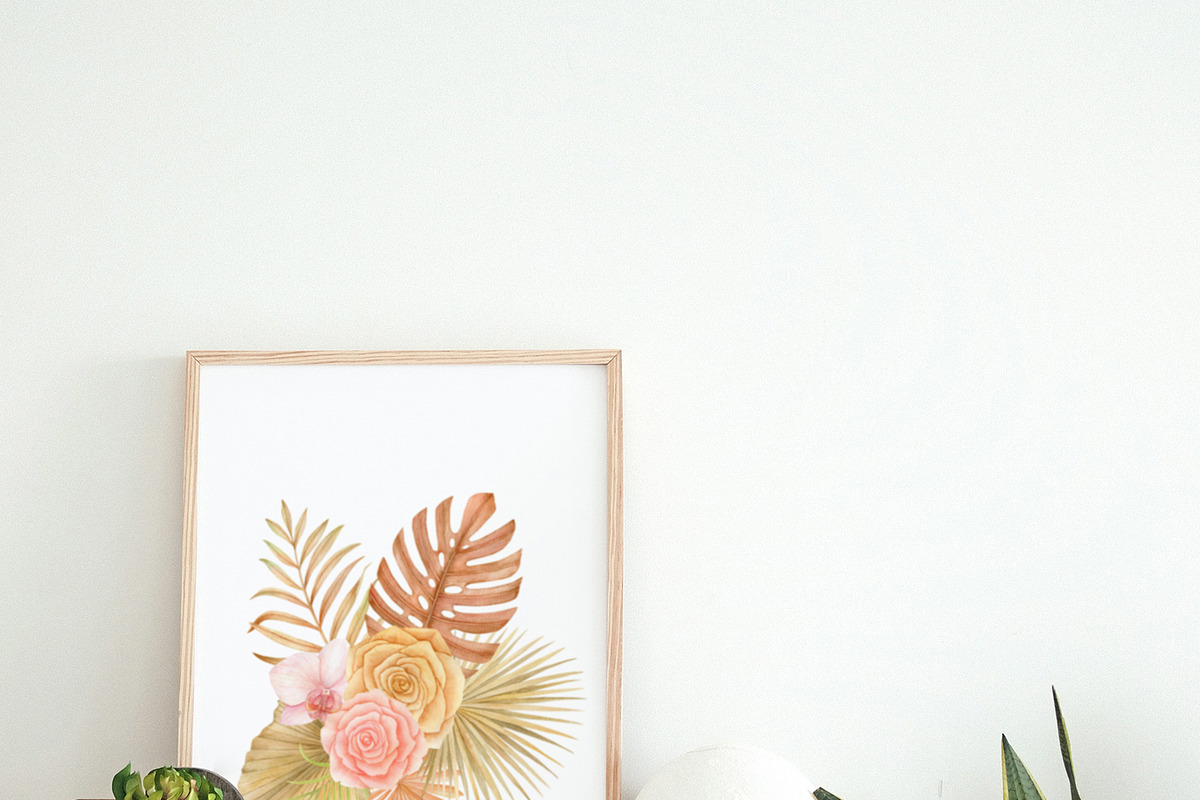 Tropical dried leaves set, an Illustration by svetodesign (Photo 13 of 16)