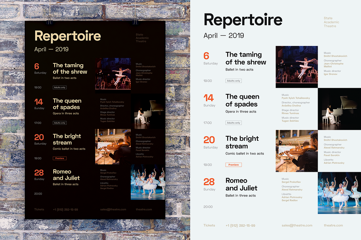 Theatre Event Schedule Poster, a Flyer Template by Danil Polshin (Photo 1 of 8)