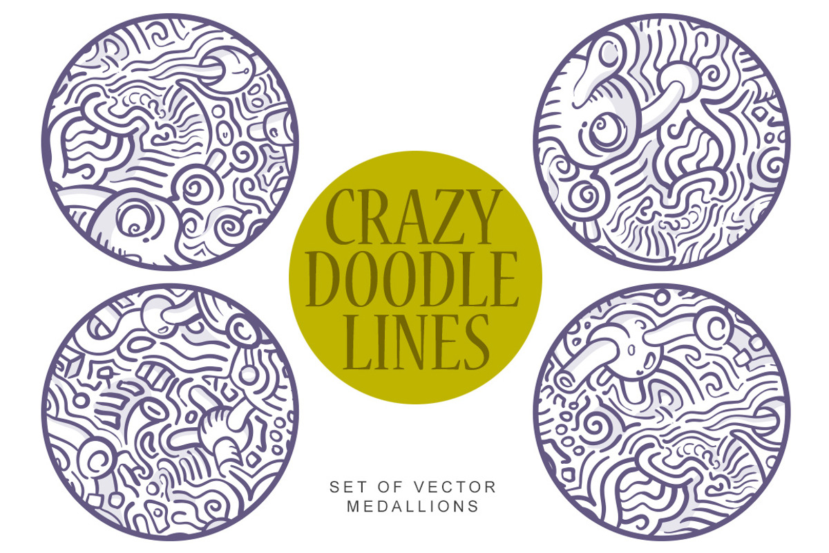 Vector Set: Crazy Doodle Lines, a Background Graphic by Savgraf (Photo 4 of 5)