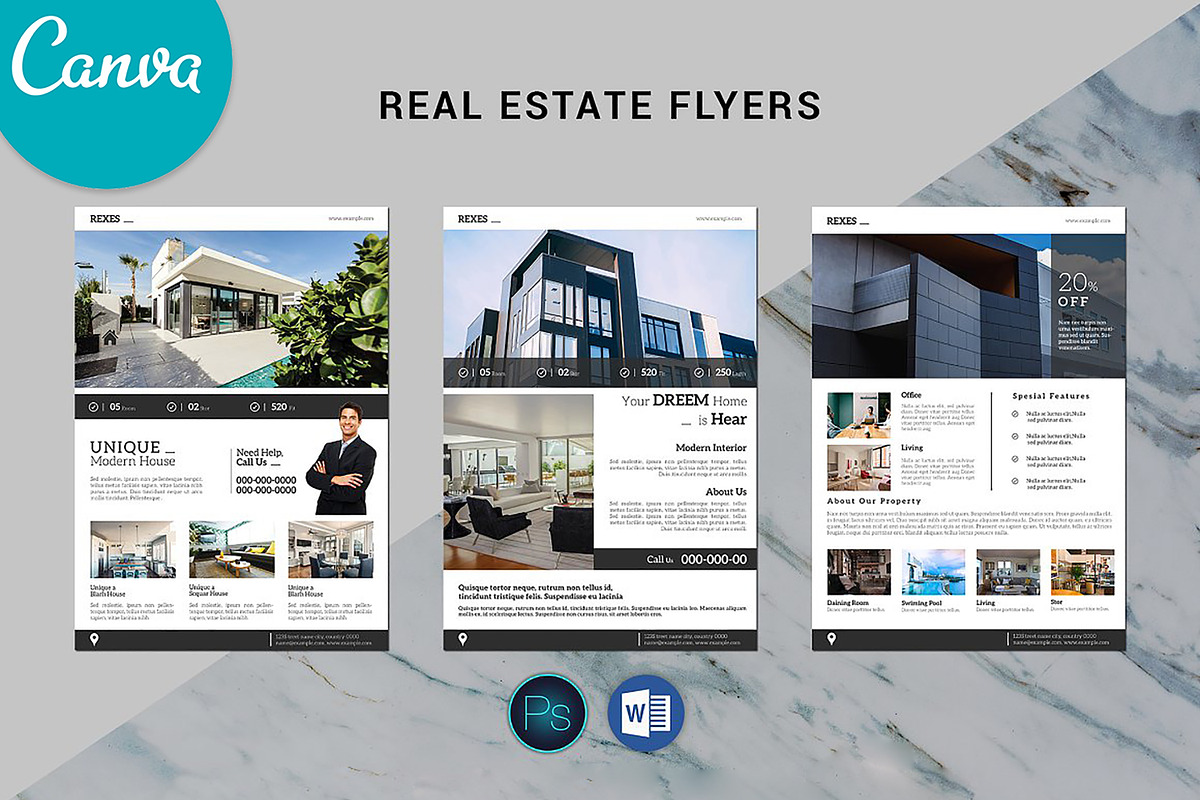 Real Estate Flyer, a Flyer Template by crazyOWL (Photo 1 of 4)
