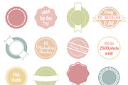 Badges Photoshop Brushes, a Brush Add-On by PinkPueblo (Thumbnail 2 of 2)