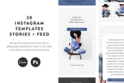 Ava Mae Instagram Templates, a Social Media Template by Coded Creative (Thumbnail 1 of 5)
