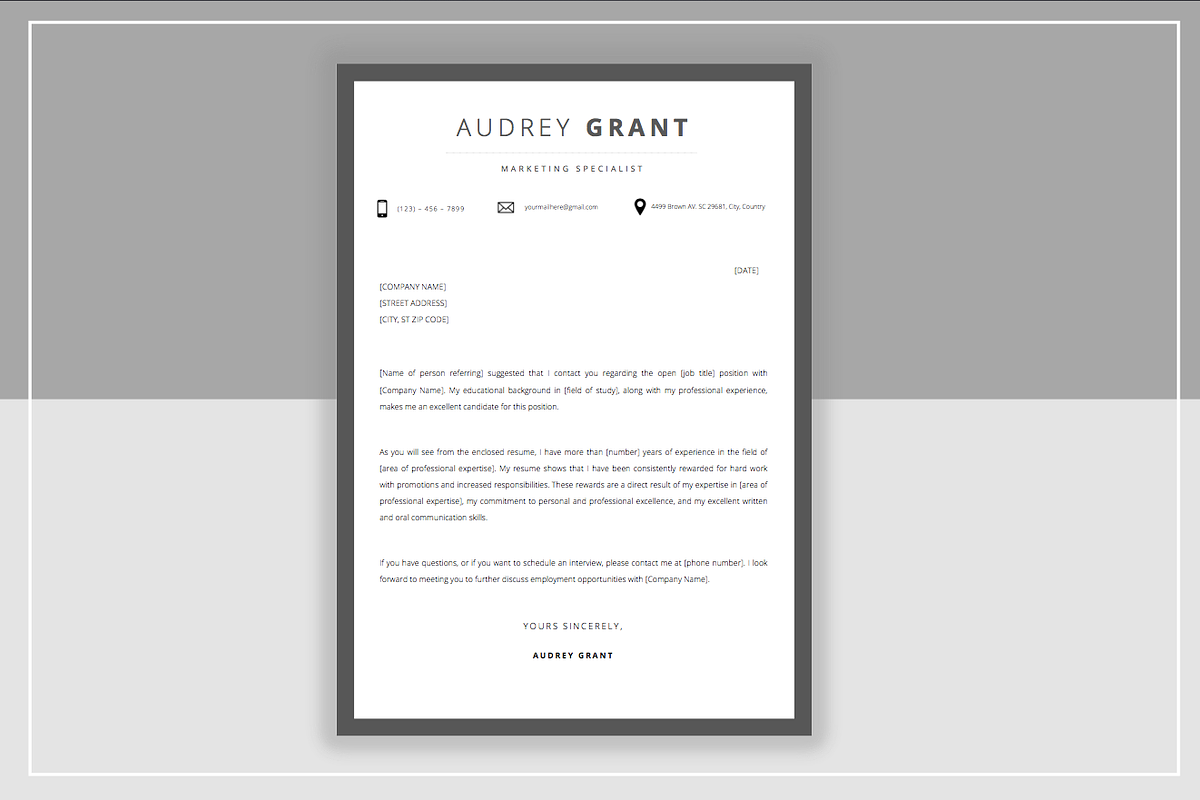 Resume Template & Cover Letter, a Resume Template by ResumeStudio (Photo 4 of 4)