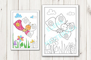 Coloring Pages with insects, an Illustration by Elena Nesterova (Thumbnail 2 of 7)