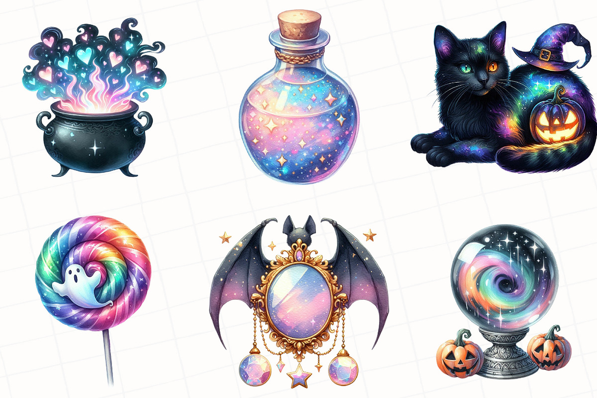 Iridescent Halloween Clipart, an Illustration by OK Design (Photo 4 of 5)