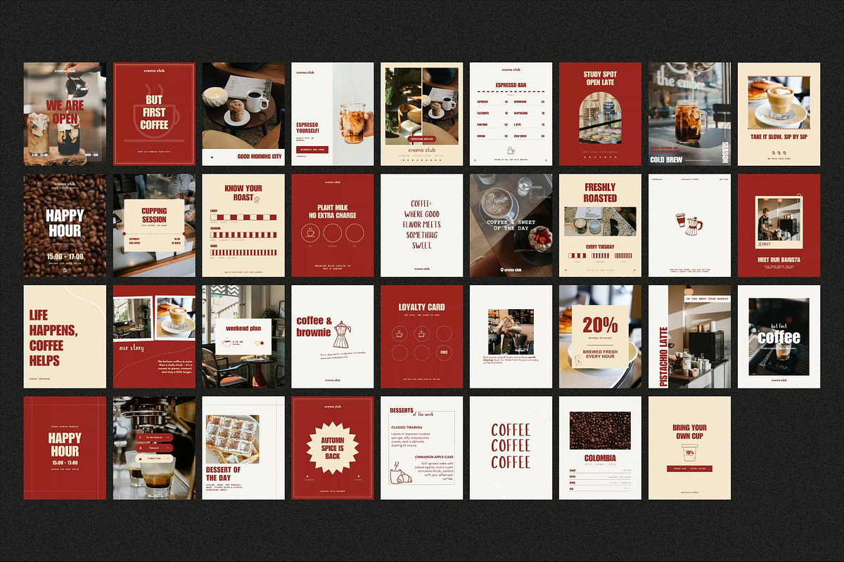 Canva Coffee Shop Instagram Template, a Social Media Template by Mia Branding Studio (Photo 4 of 4)