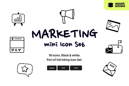 Inking Marketing Icons