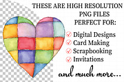 Patchwork Heart Valentine's Day Clip, an Illustration by Daily.Designs (Thumbnail 2 of 5)