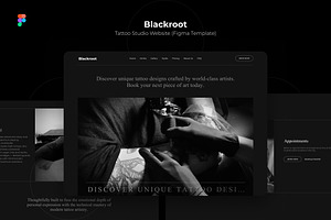Tattoo Studios Landing Page Design, a Landing Page Template by Wencory