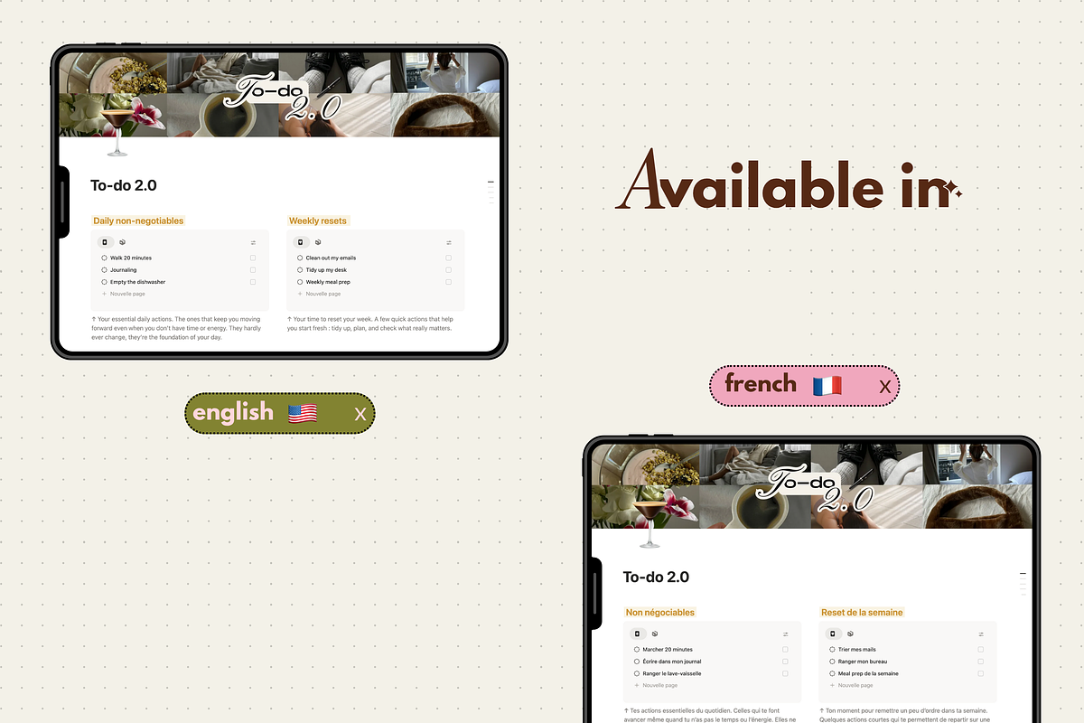 To-do 2.0 - Notion template, an App Template by Iasan Design (Photo 6 of 6)