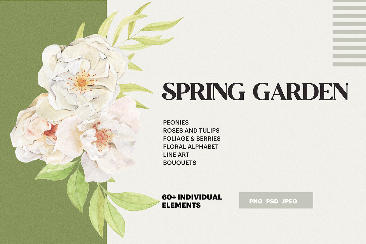 Spring Garden-Watercolor Flower, an Object Graphic by AnaPierceArt (Photo 1 of 6)