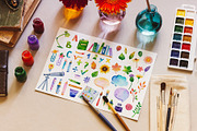 Back To School Clipart, an Education Illustration by Watercolor Nastasia Art (Thumbnail 4 of 5)