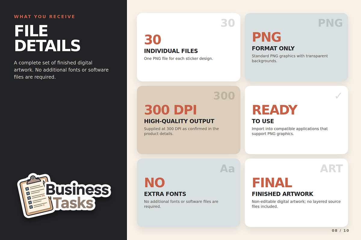 30 Business Planner Digital Stickers, a Work Illustration by Local Marketing Templates (Photo 8 of 10)