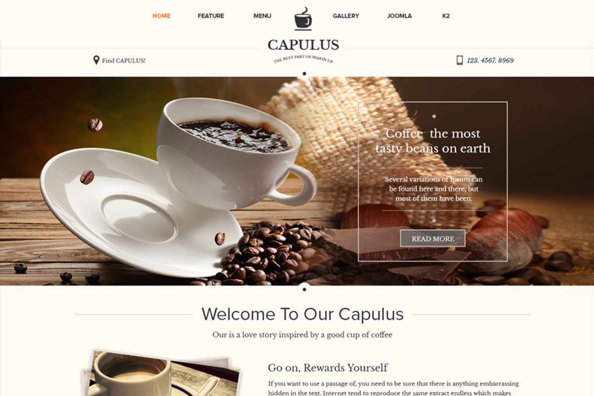 Capulus - Multipurpose Coffee Style, a Websites & App Template by JoomlaUX (Photo 5 of 5)