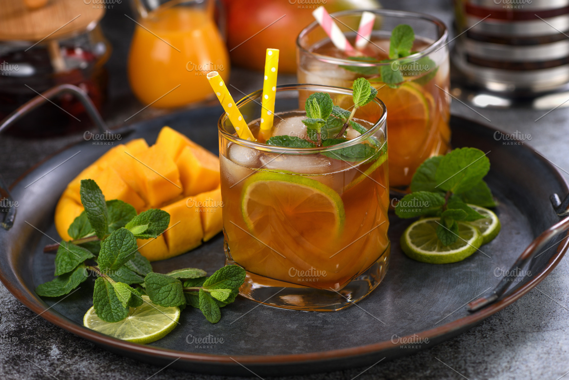 Mango Iced Tea, a Food & Drink Photo by Apolonia