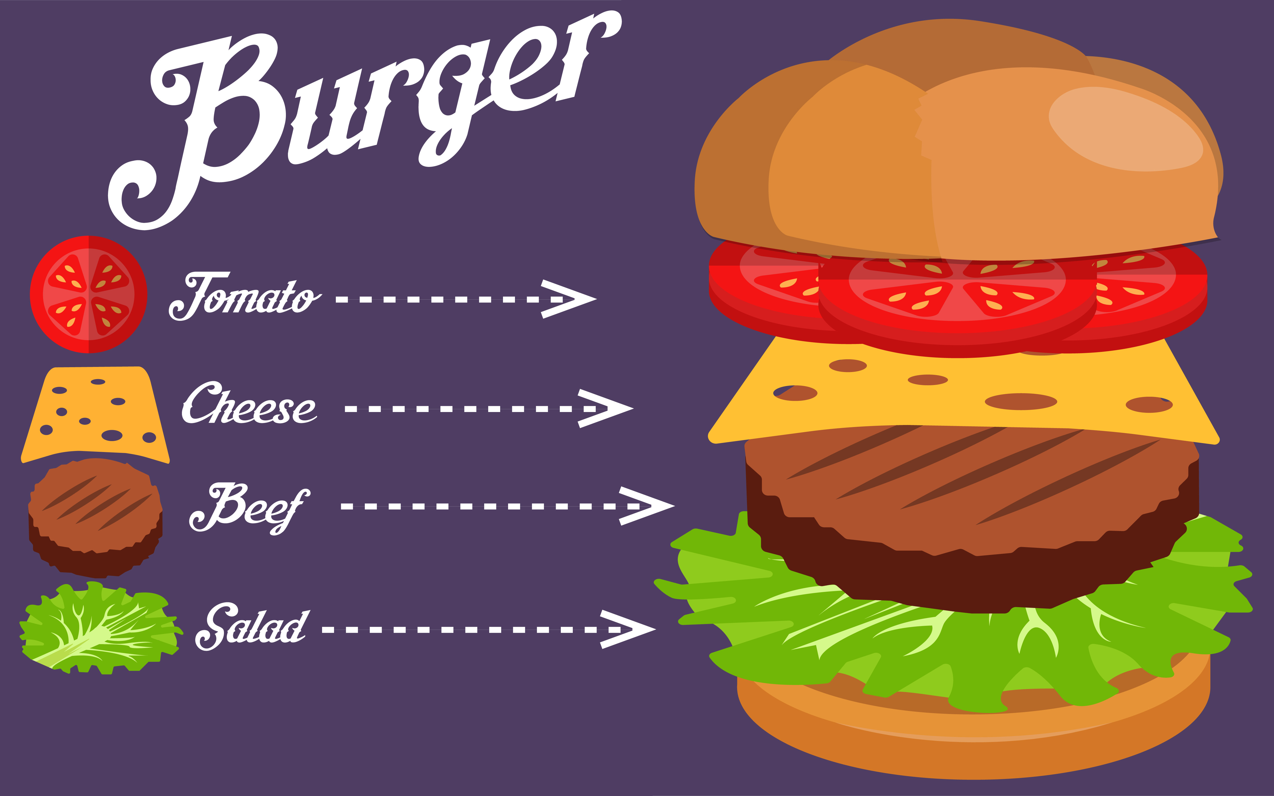 Burger Food Illustrations ~ Creative Market 6905