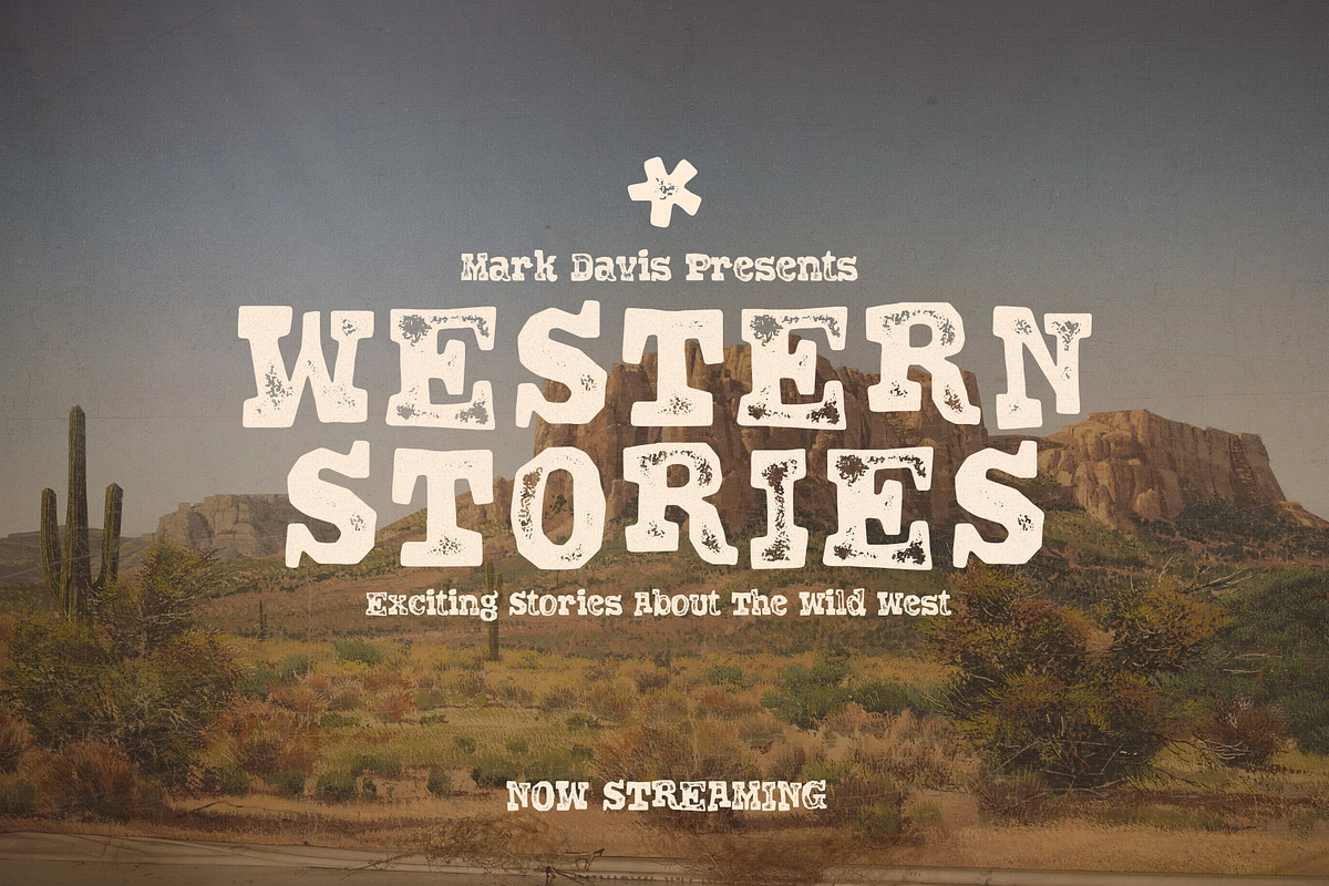 Dodgy Distort - Wild West Typeface, a Slab Serif Font by HipFonts (Photo 3 of 9)