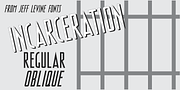 Incarceration JNL, a Sans Serif Font by Jeff Levine Fonts (Thumbnail 1 of 5)