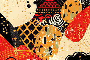 Celebrate friendship with a vibrant cheers in bold African-inspired artistry., an Illustration by AS photostudio