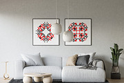 Folk Embroidery Printable Wall Art, a Background Graphic by C Design Studio (Thumbnail 2 of 13)