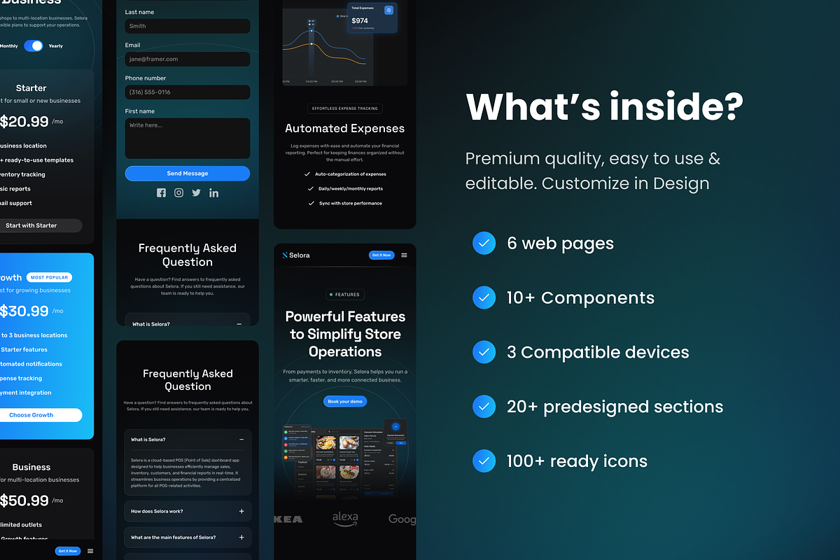 Selora - SAAS & Startup Landing Page, an UI Kit Template by Agensip Design Agency (Photo 2 of 10)
