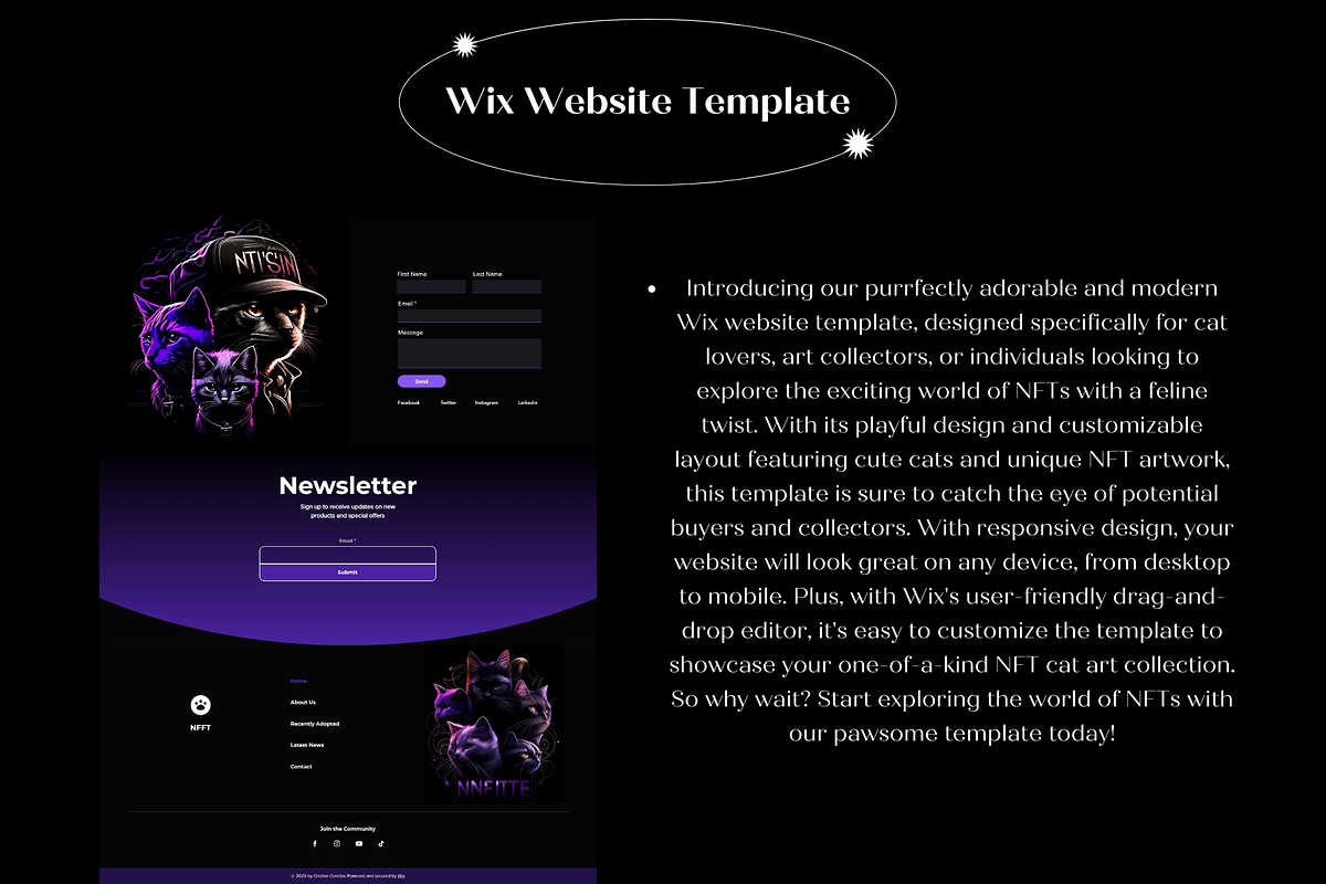 Wix Website Template NFT, a Wix Template by Wixify Studio (Photo 6 of 9)