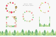 Watercolor Christmas Gnome Clipart, a Seasonal Illustration by Daryartsy (Thumbnail 3 of 12)