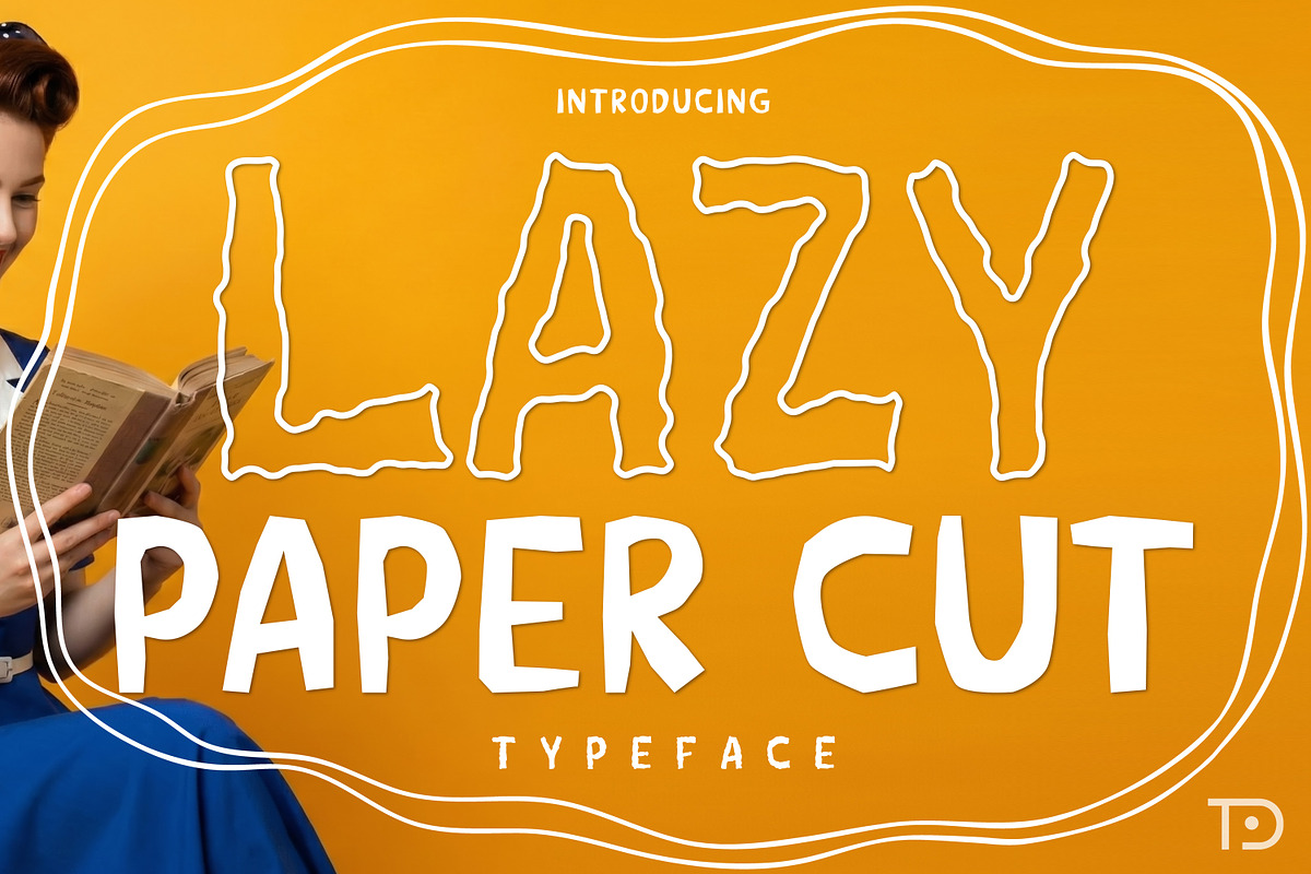 Lazy Paper Cut Four Bundle Font, a Handwritten Font by Tanondesign (Photo 1 of 8)