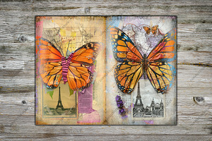 Ephemeral Wings Junk Journal Pages