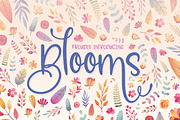 Blooms Font Family, a Script Font by Salt & Pepper Designs (Thumbnail 1 of 8)