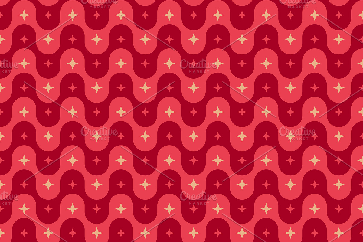 Christmas Wave Seamless Pattern, a Pattern Graphic by Elena Pimukova (Photo 2 of 4)