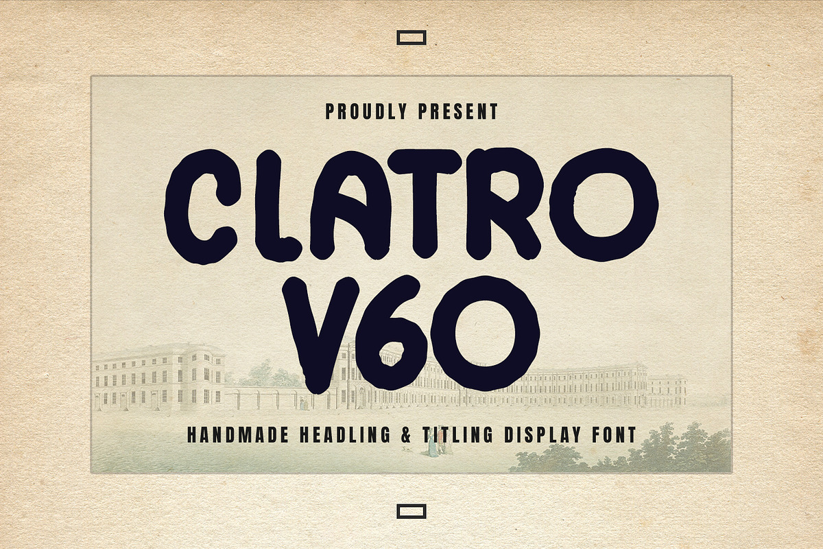 Clatro V60 Handmade Headline Titling, a Sans Serif Font by Maulana Creative (Photo 1 of 7)