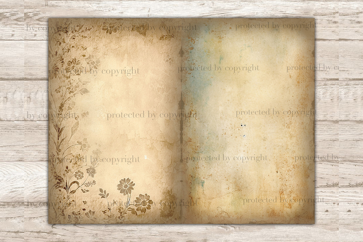 Vintage Junk Journal Pages, a Decorative Illustration by