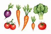 Watercolor Vegetable Clipart Bundle, a Graphic by Creativeshirt (Thumbnail 6 of 14)