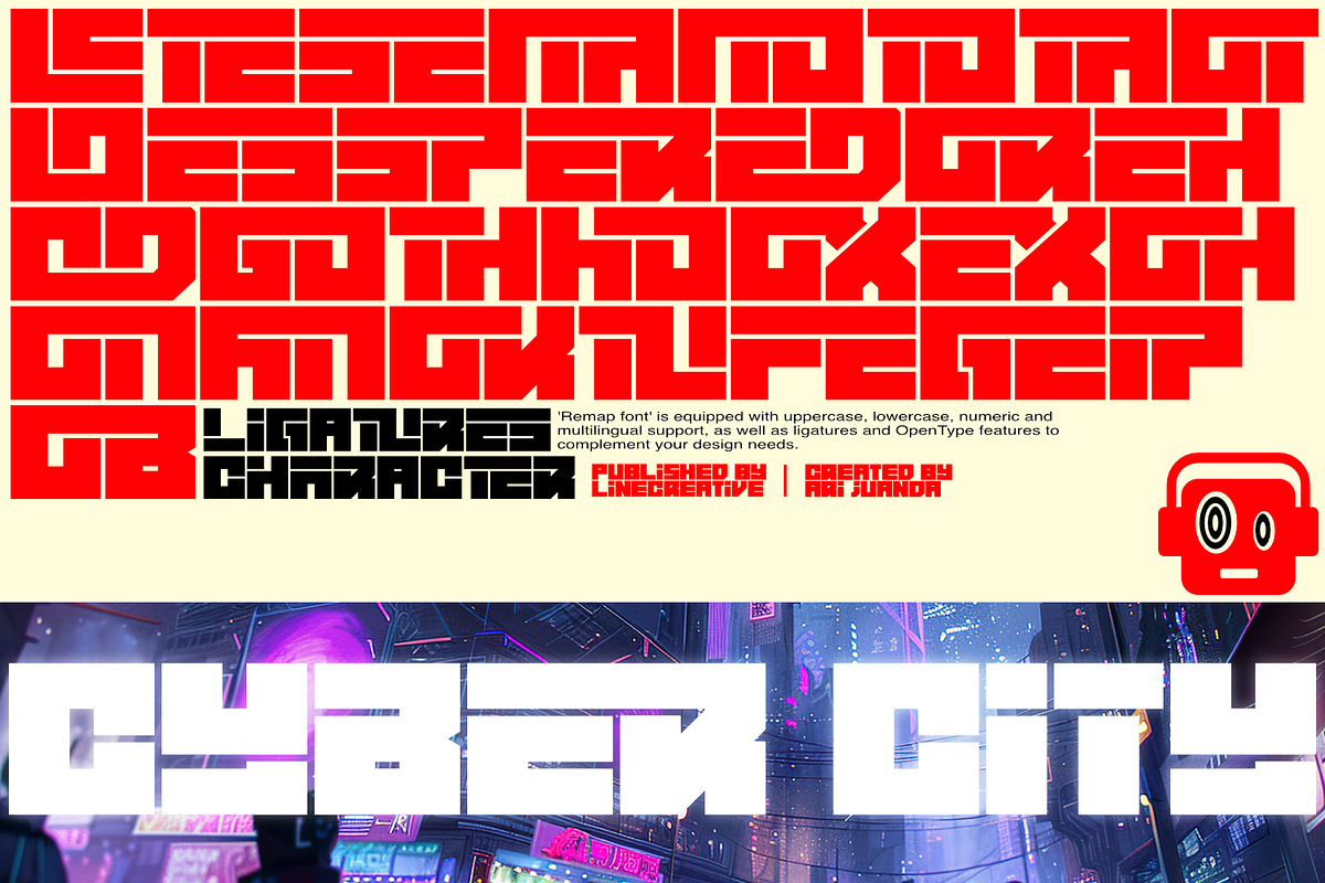 Remap a typeface, a Sans Serif Font by Linecreative (Photo 3 of 7)
