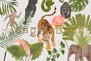 Jungle Book Watercolor Clipart, an Animal Illustration by mila_leev (Thumbnail 1 of 6)